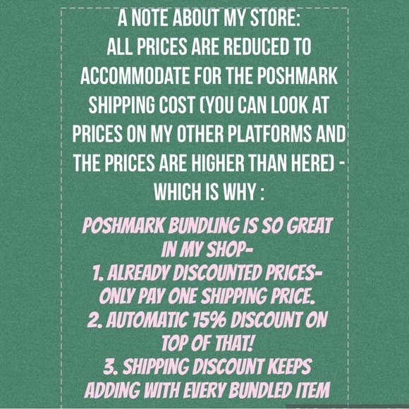 Other - Message if need help with Bundling - Poshmark Store Discount Information